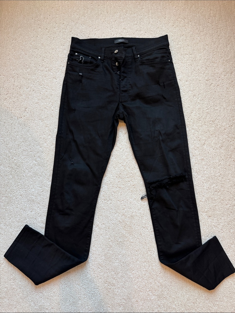 AMIRI Black Skinny Distressed Jeans